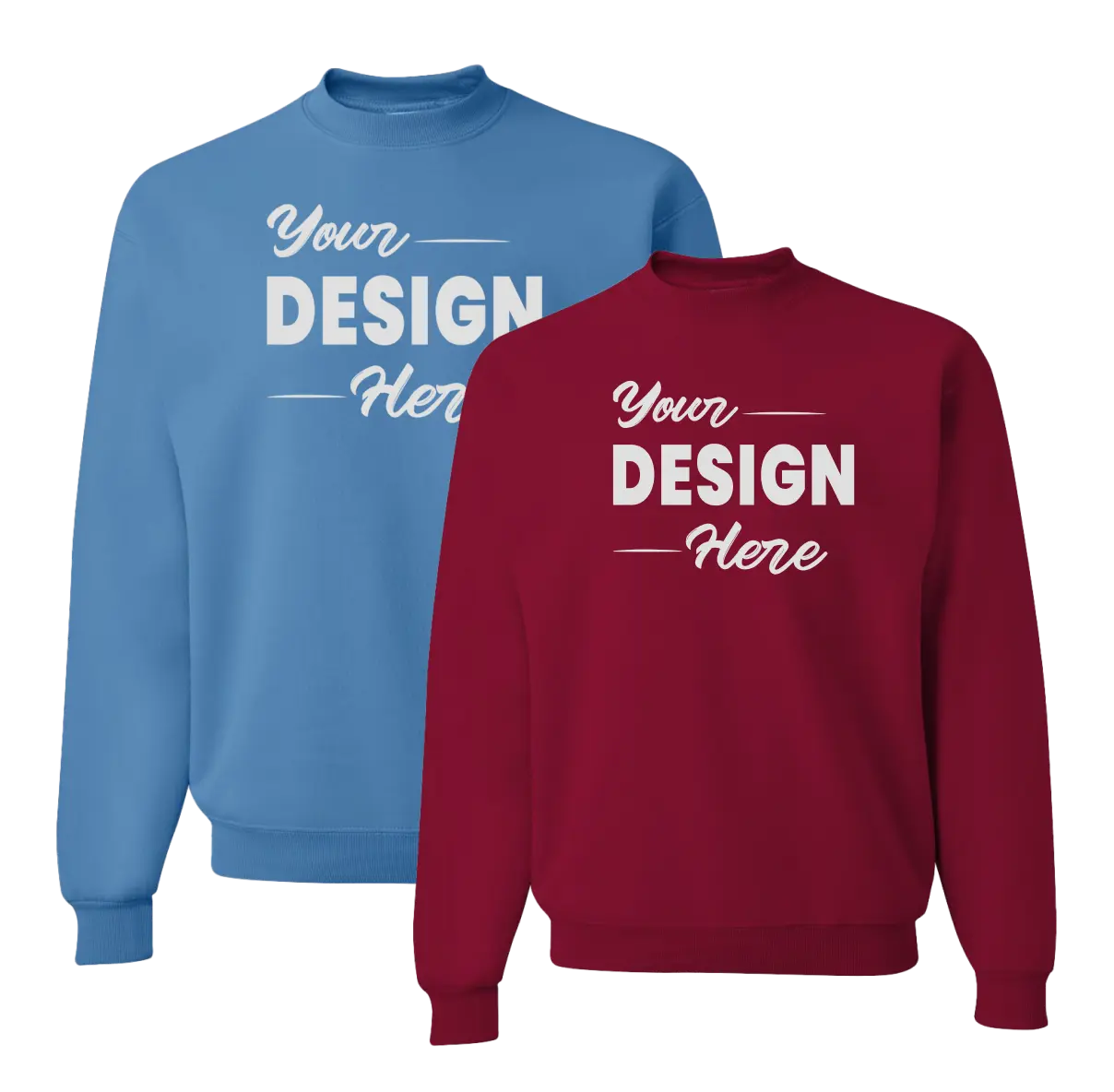 Orange and blue hoodies